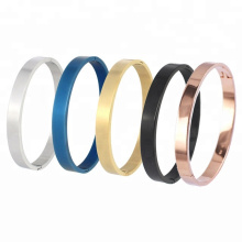 8mm width Stainless Steel Cuff Bangle Gold Bangle
